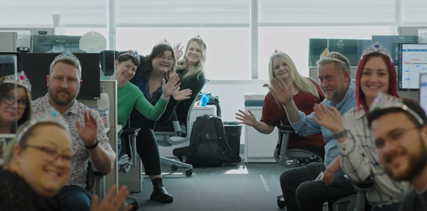 Members of the Advisor Services Estates team wear tiaras for fun on Thursdays.